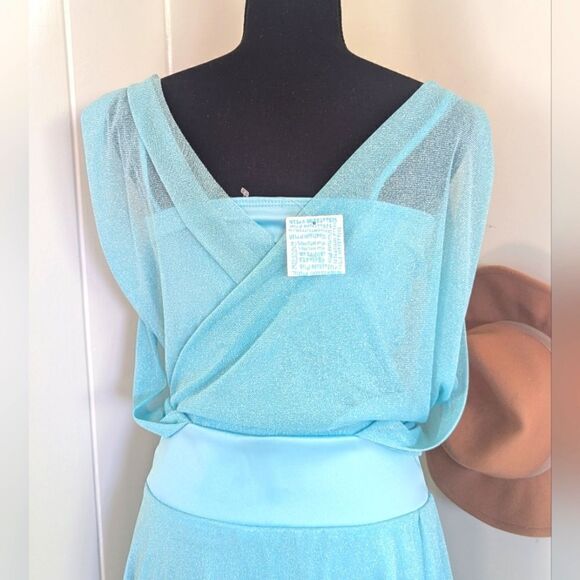 Urban Outfitters Lux Seafoam Green Goddess Dress Fairycore Coastal Mermaid S - Picture 6 of 7